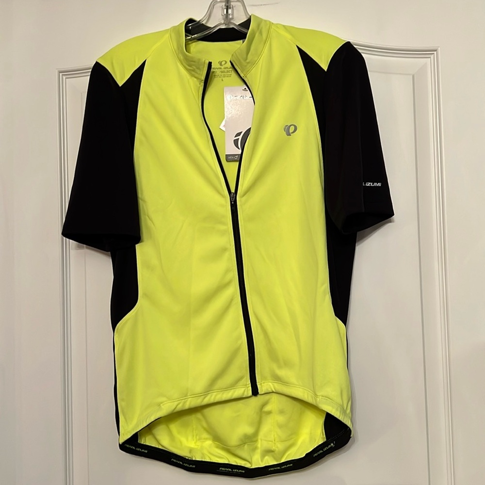 Pearlizumi man’s short sleeve jersey.Size L,brand new. Reflective material.